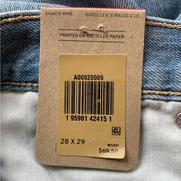 NWT Levi’s cotton & hemp cropped high rise straight jeans size 28 - Picture 11 of 11